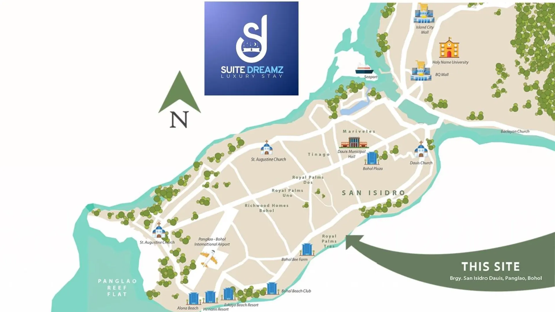 Panglao Luxury Sea View Condo, Pool, Cafe - Suite 820 Dauis